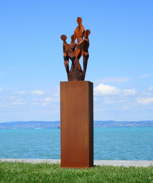 Family on column artwork